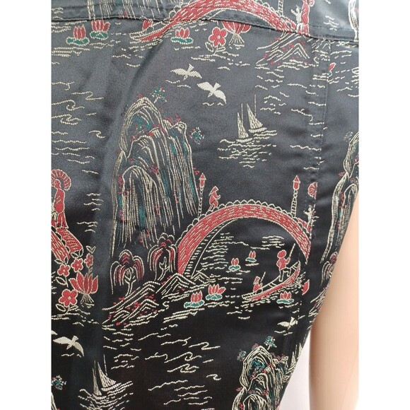 Chico's Art-to-Wear Rayon Silk Chinese Japanese Tapestry Art Vest Jacket Sz 2 - Picture 4 of 10